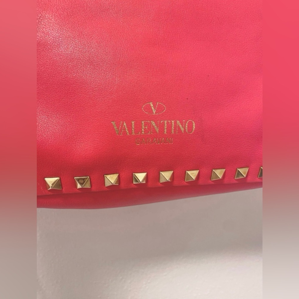 Valentino Garavani Rockstud Pink Small Tote Calfskin leather Bag - Picture 5 of 13